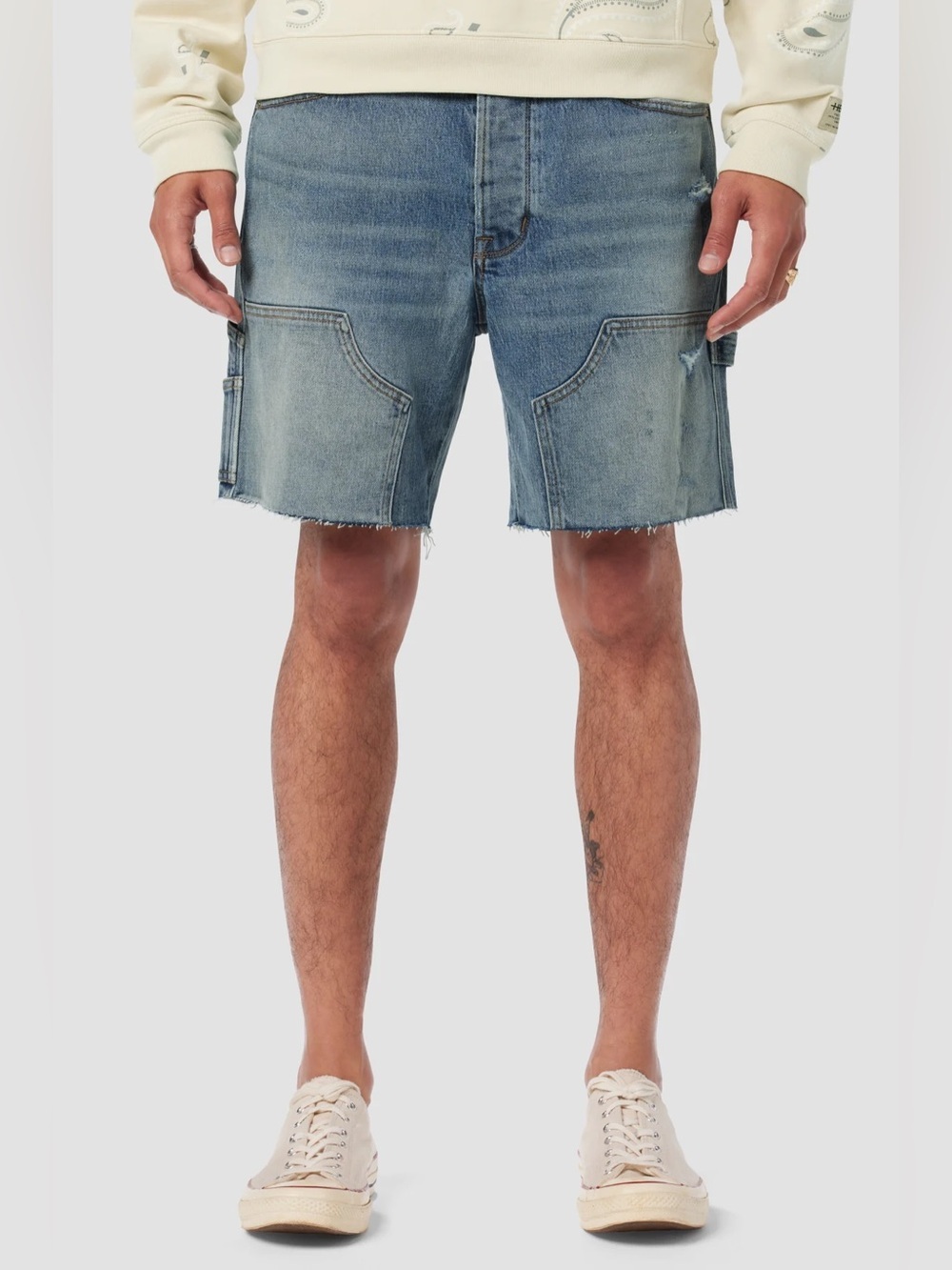 HUDSON men’s carpenter denim jean shorts jorts cutoff 38